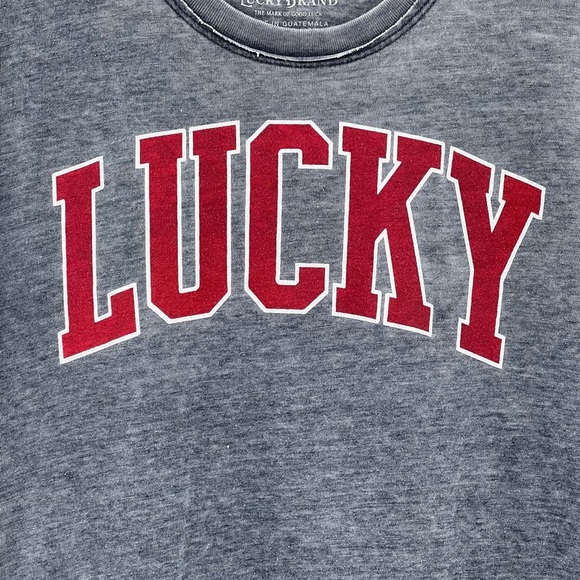 Lucky Brand Venice Burnout Dark Gray Crew-Neck Short-Sleeve Tee Men's size Small - Picture 5 of 10